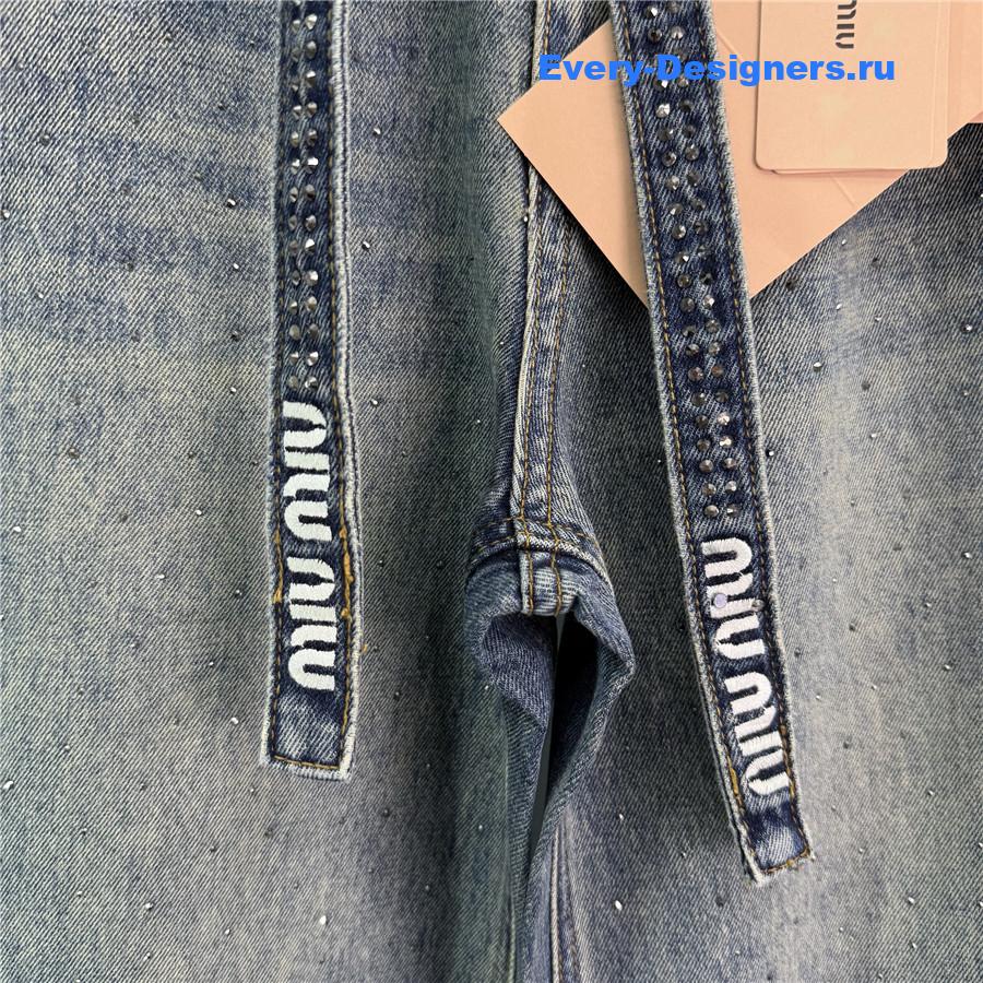 miu miu D1am0nd belt high waist jeans