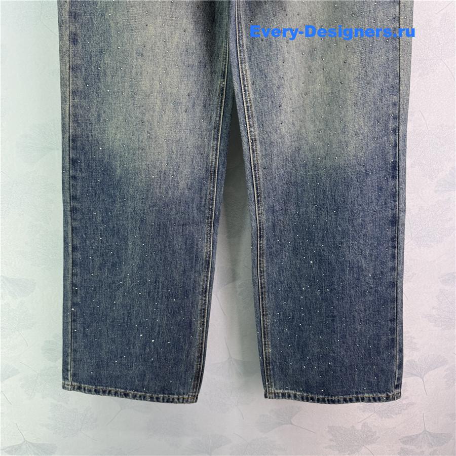 miu miu D1am0nd belt high waist jeans