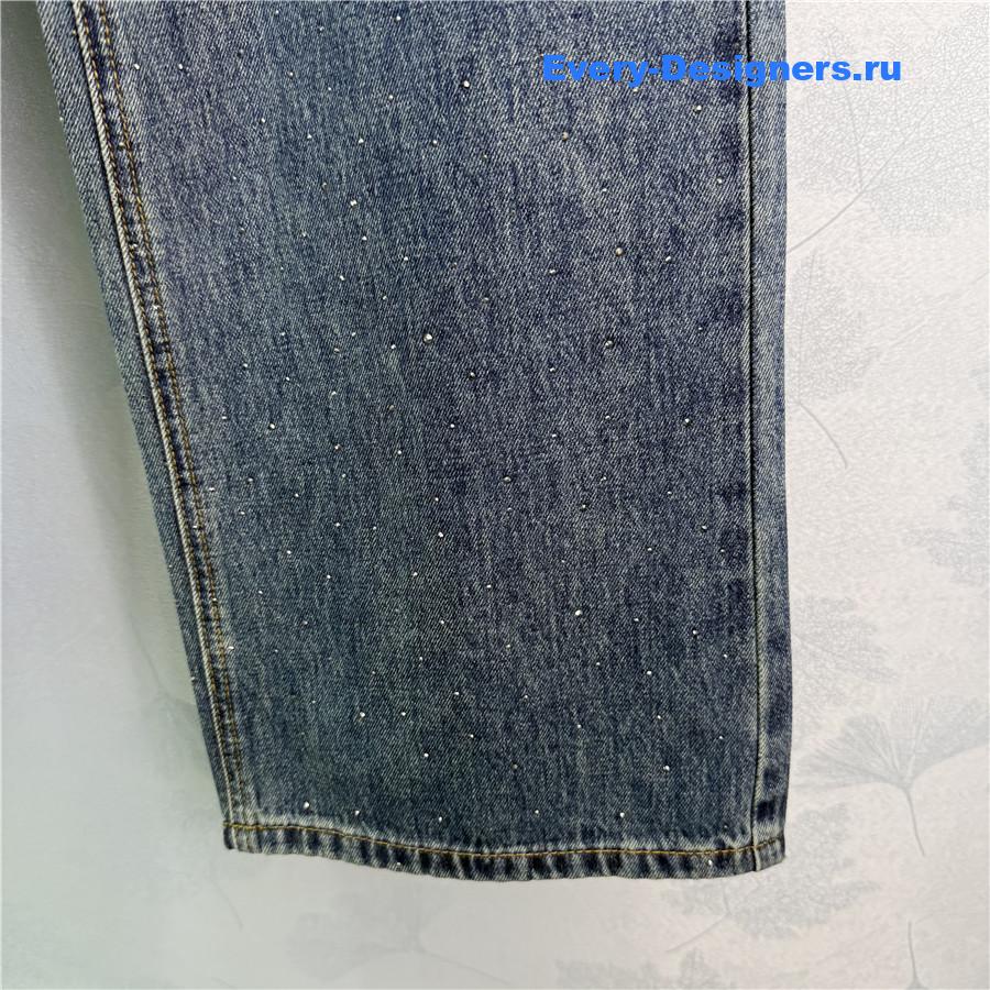 miu miu D1am0nd belt high waist jeans