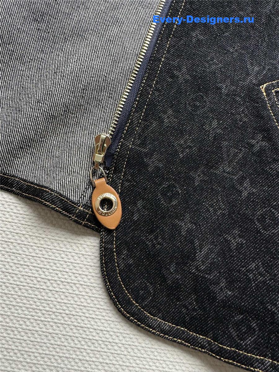 l0vis Vvtt0n monogram denim zip-up jacket