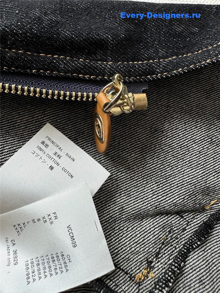 l0vis Vvtt0n monogram denim zip-up jacket