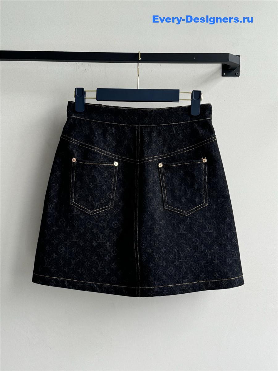 l0vis Vvtt0n monogram denim mini skirt