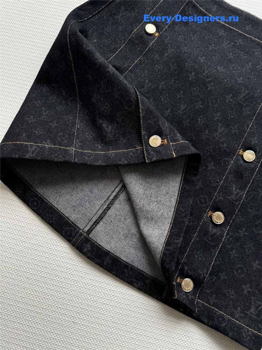 l0vis Vvtt0n monogram denim mini skirt