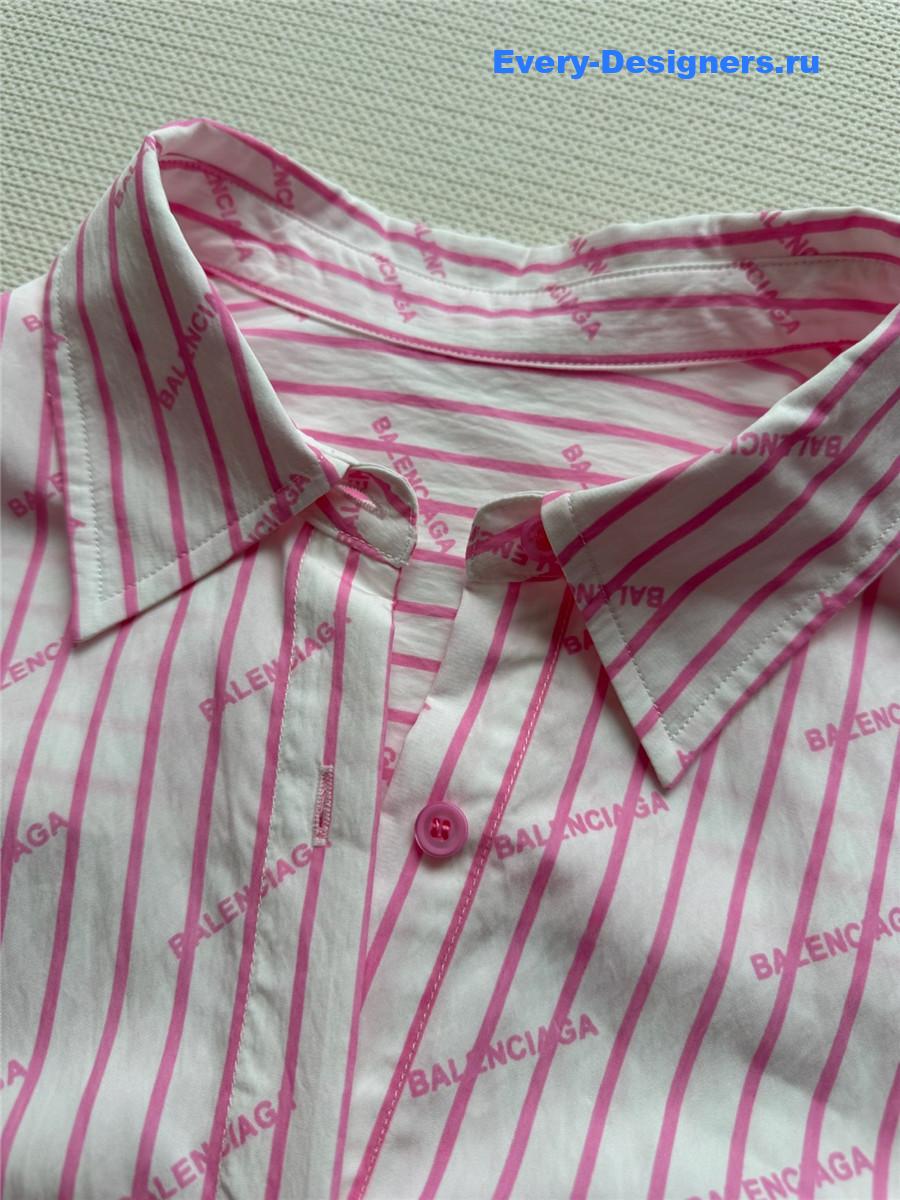 Ba1en*iaga pink white shirt