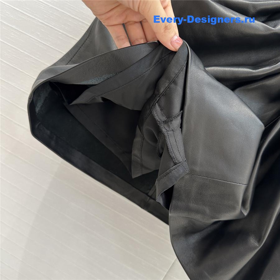 L0ew* draped leather miniskirt