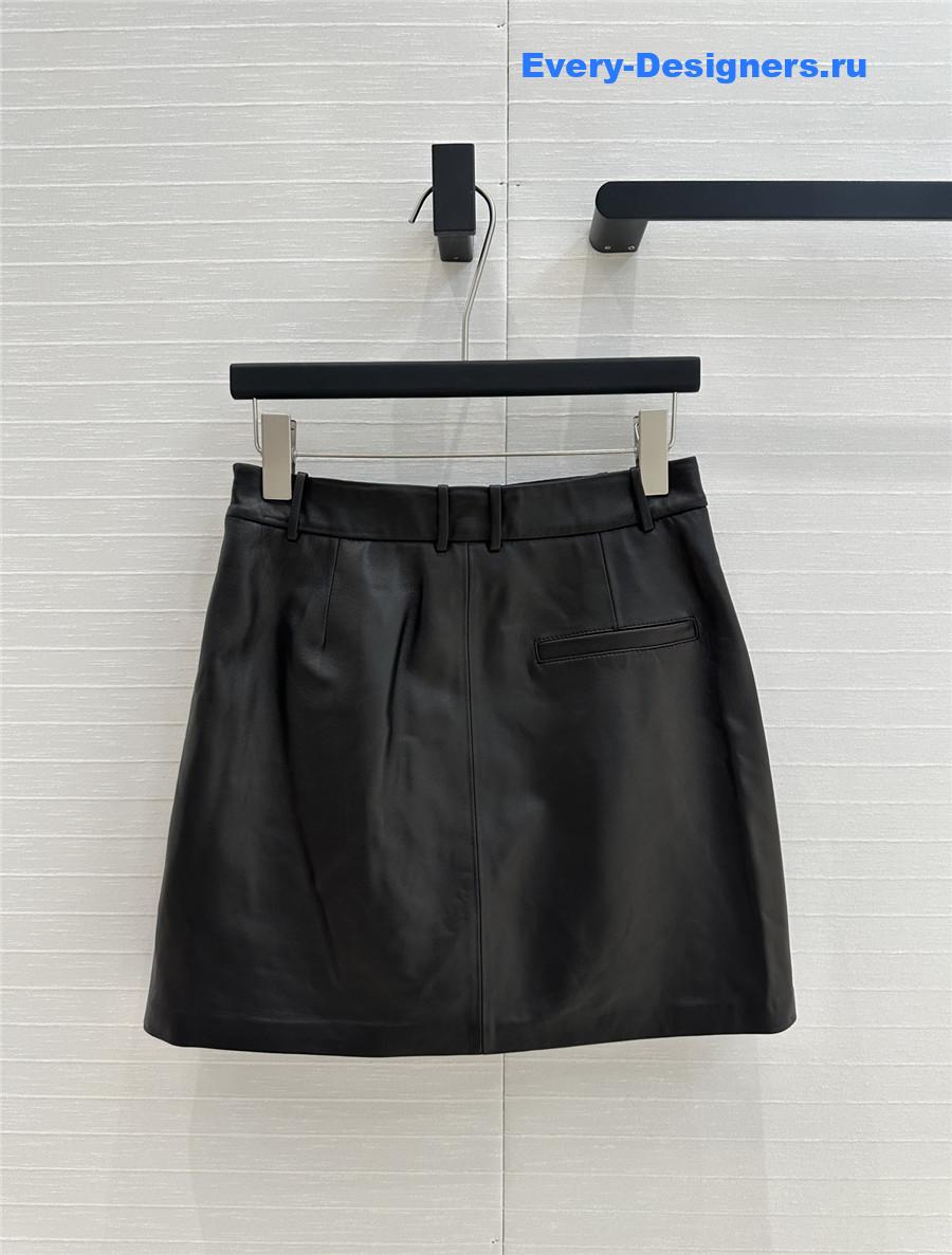 L0ew* draped leather miniskirt