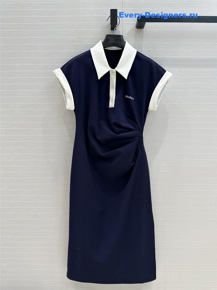 Miu Miu Dark Blue Polo Dress