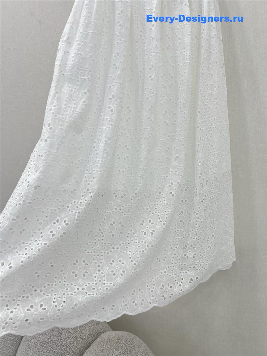 Va1e*ntin0 white lace midi skirt