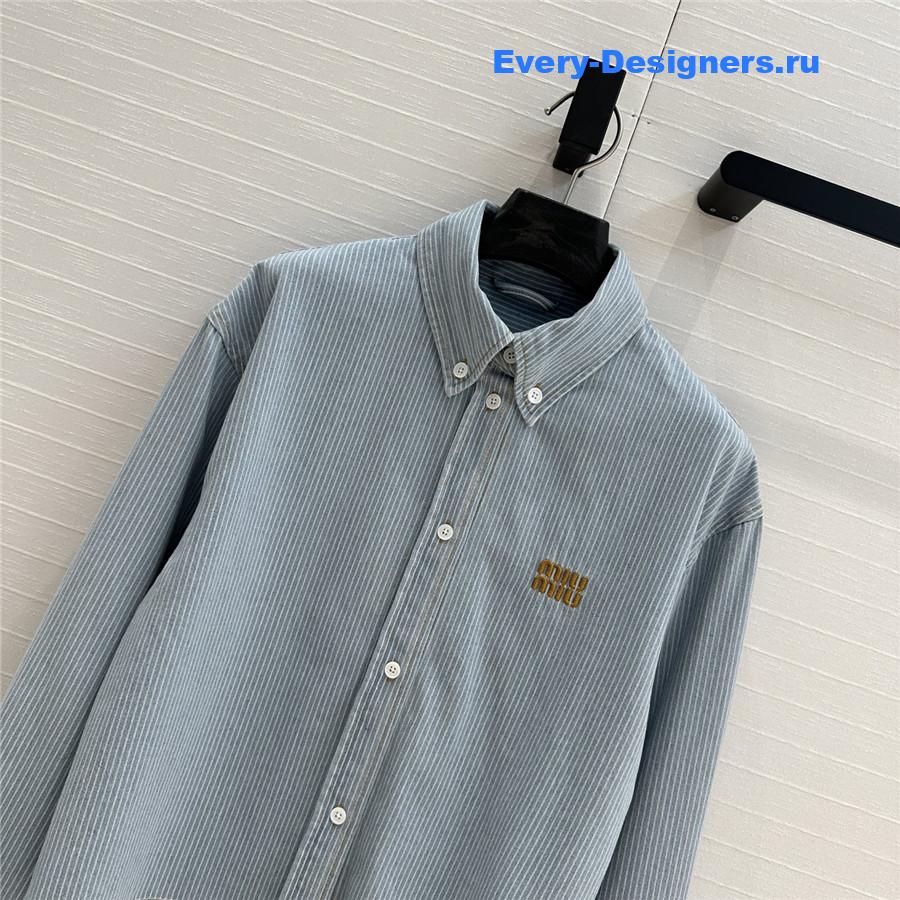 Miu Miu Striped Denim Shirt