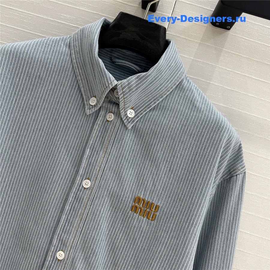 Miu Miu Striped Denim Shirt