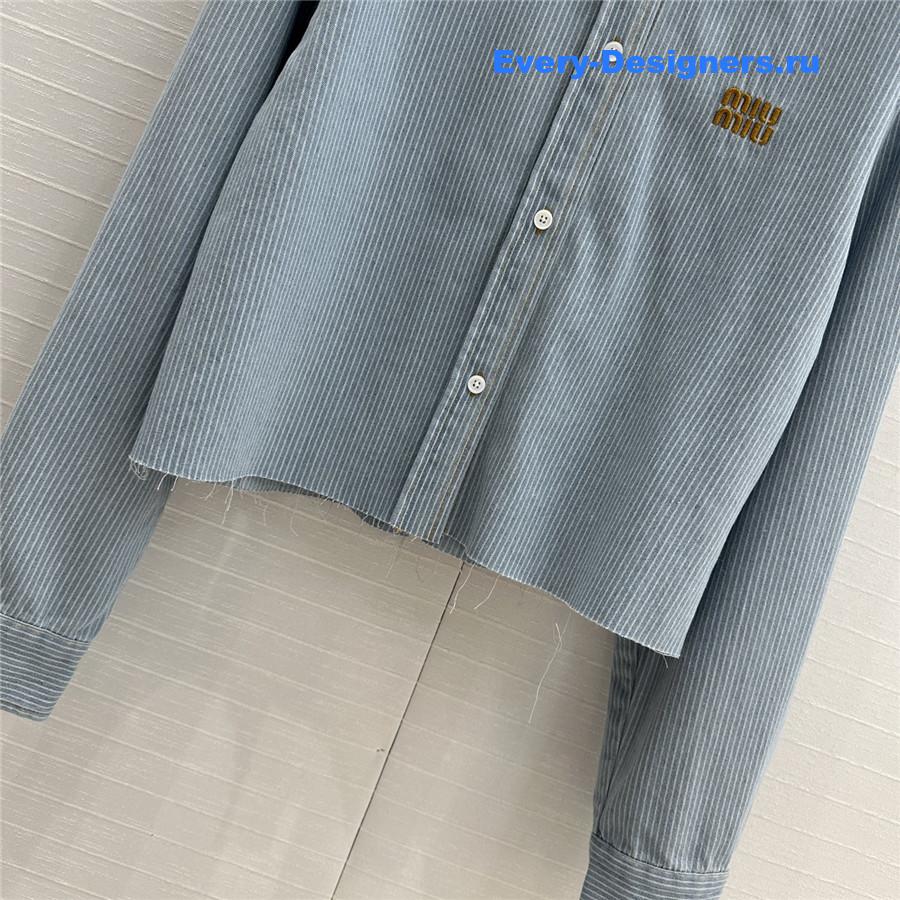 Miu Miu Striped Denim Shirt
