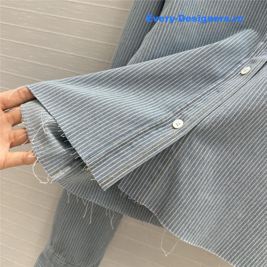 Miu Miu Striped Denim Shirt