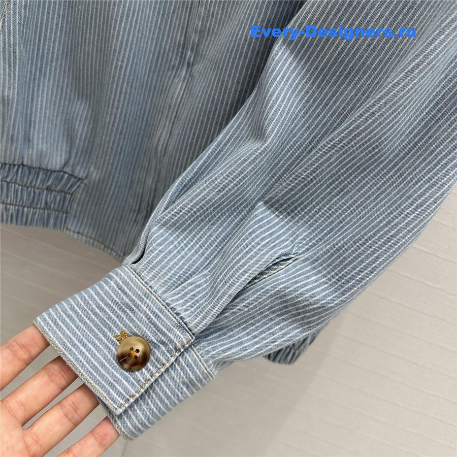 Miu Miu Striped Denim Jacket