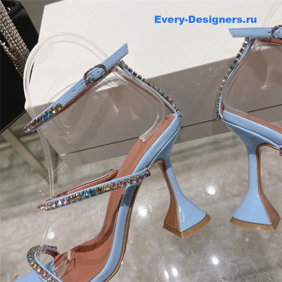 Amina Muaddi Gilda Sandals In Purple