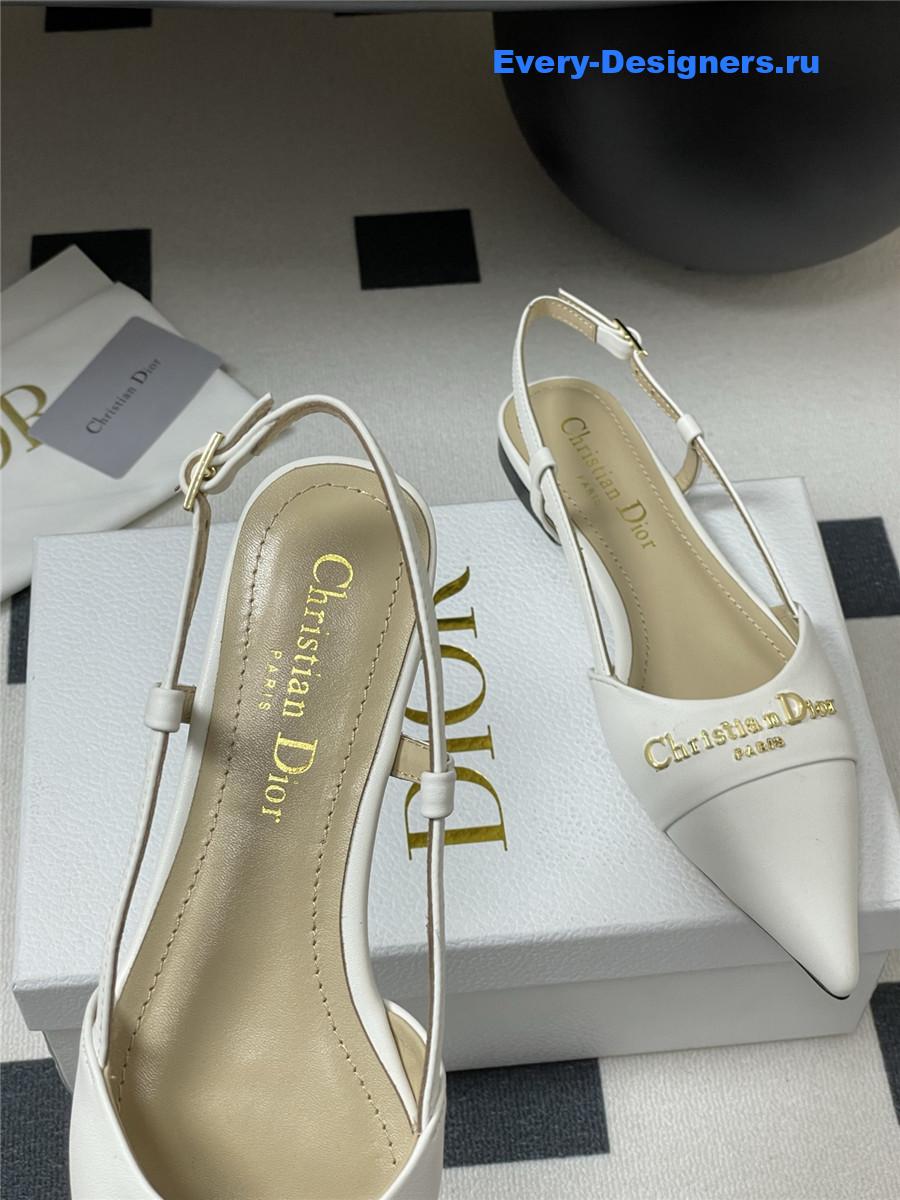 D10r white slingback flats