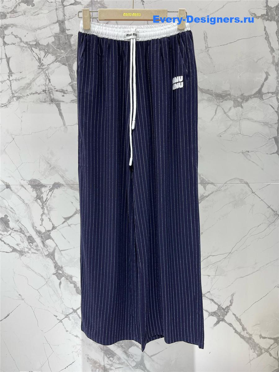 Miu Miu Blue Stripe Trousers