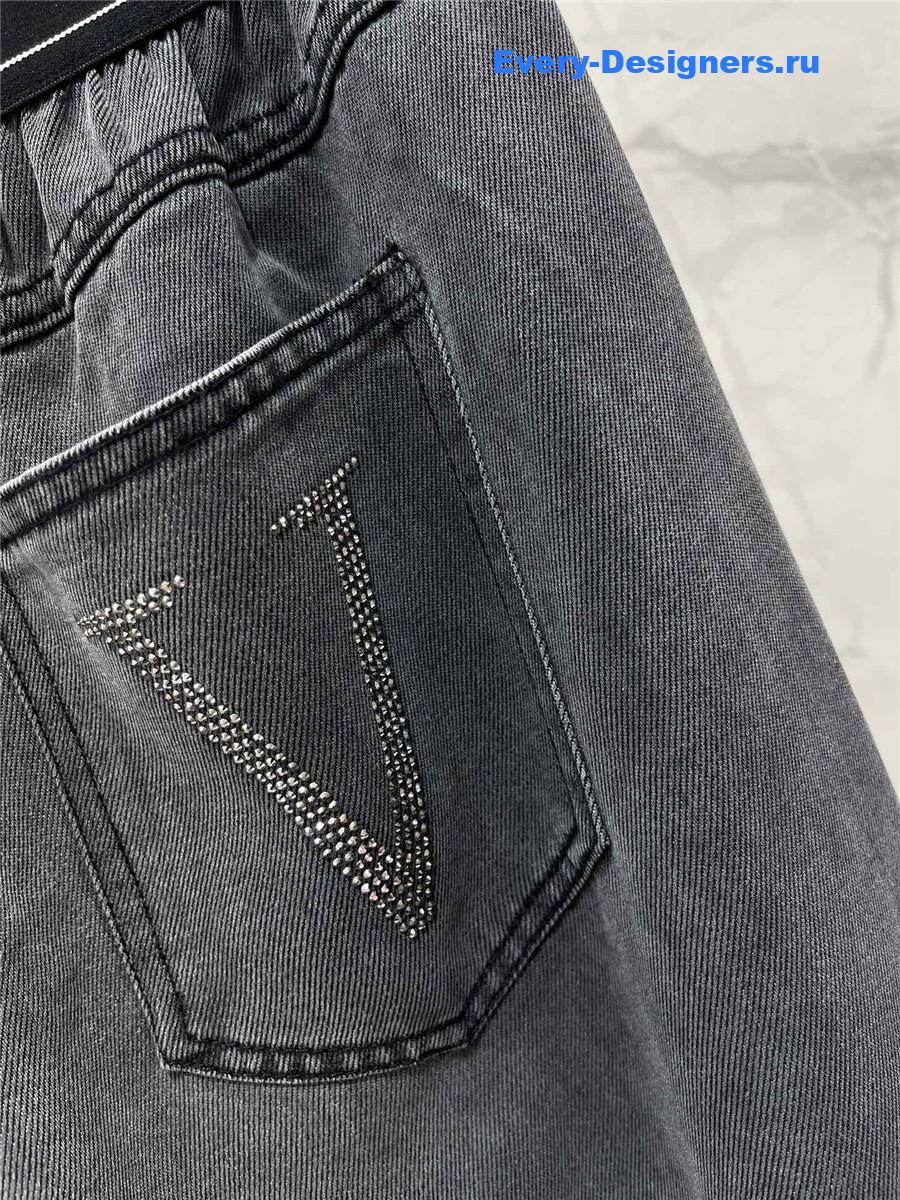 Va1e*ntin0 grey wide leg jeans