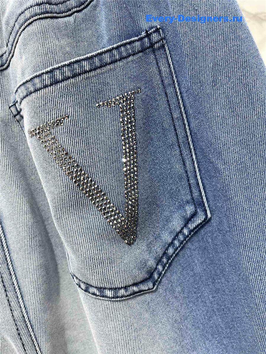 Va1e*ntin0 blue wide leg jeans