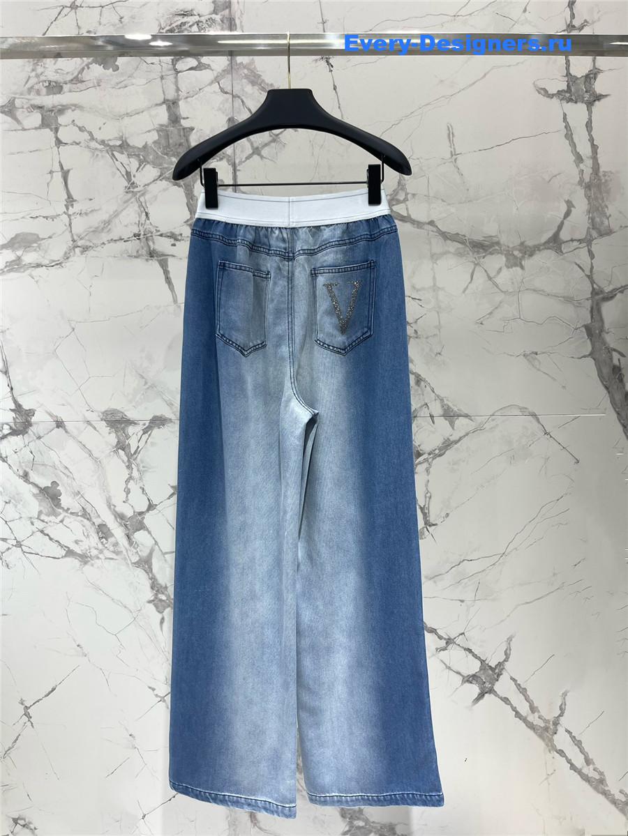 Va1e*ntin0 blue wide leg jeans