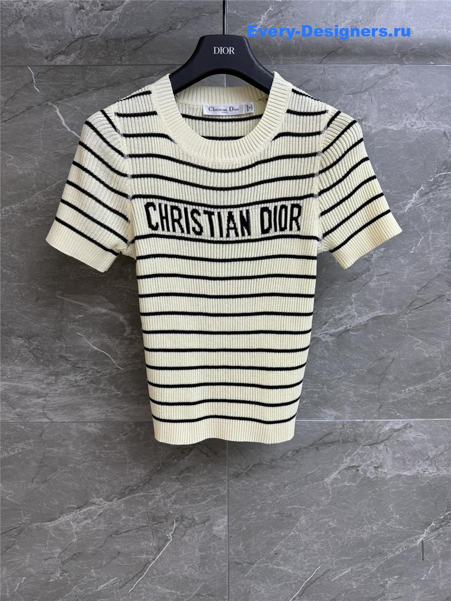 D10r striped knit short sleeves