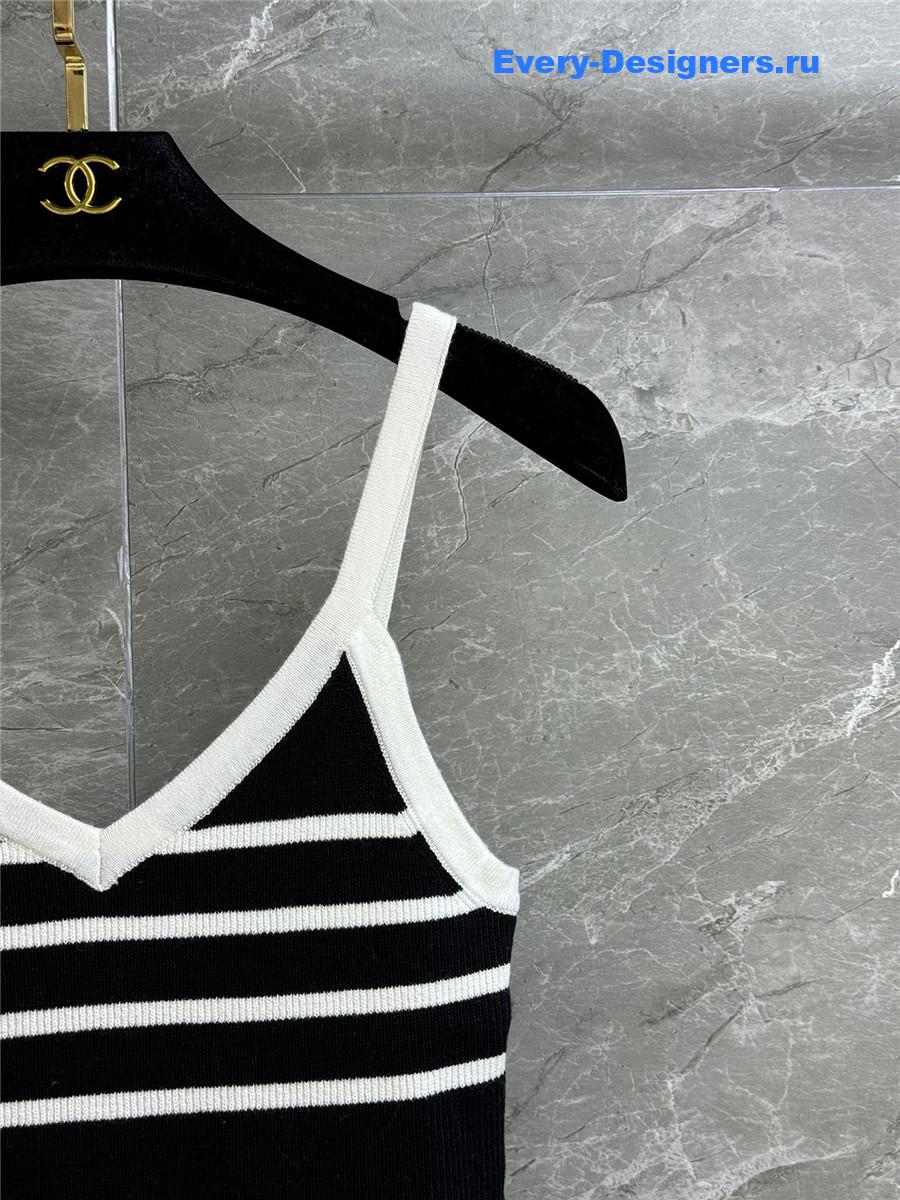 Ch**el black striped camisole vest