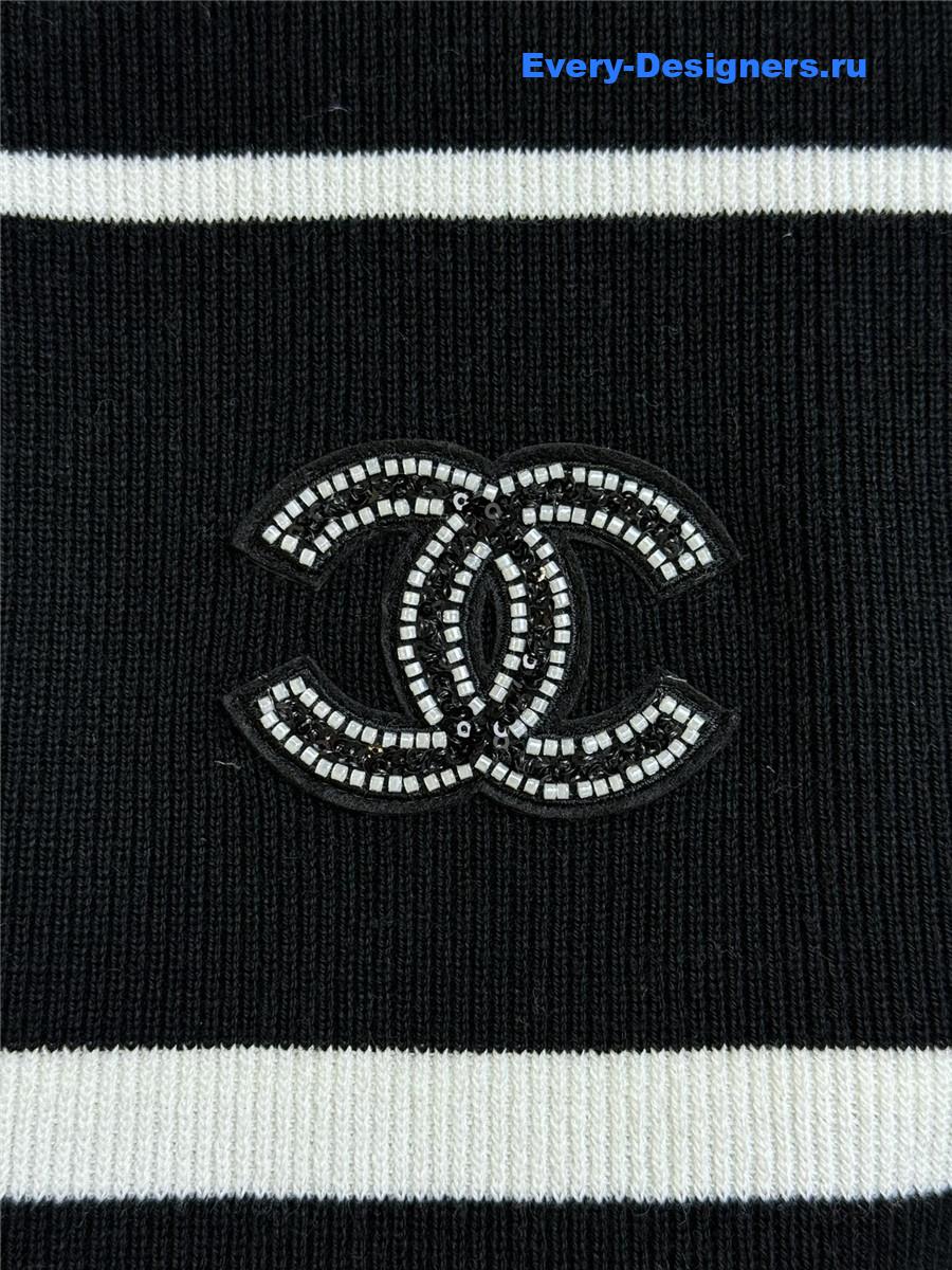 Ch**el black striped camisole vest