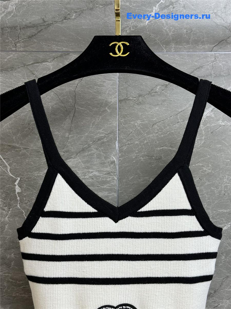 Ch**el white striped camisole vest