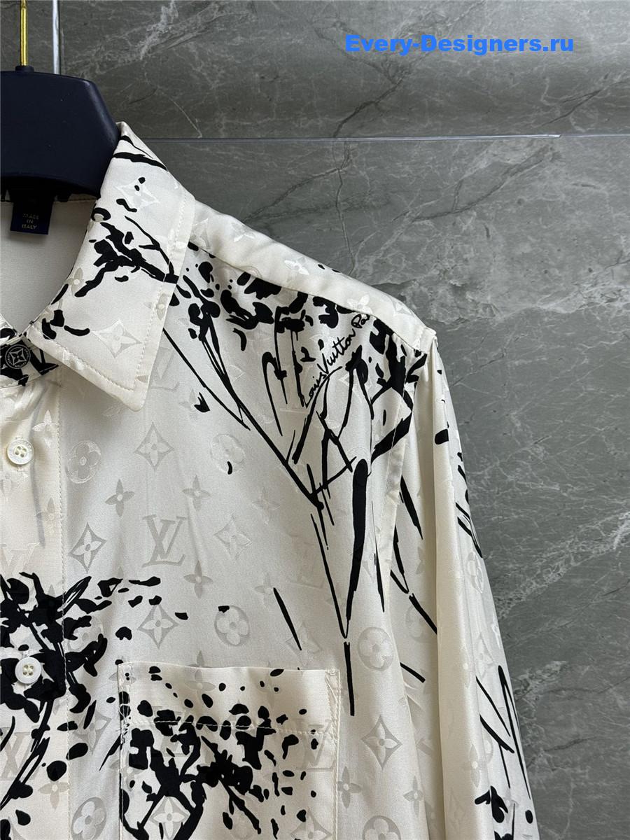 l0vis Vvtt0n monogram tree silk shirt