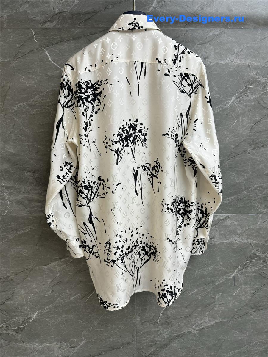 l0vis Vvtt0n monogram tree silk shirt