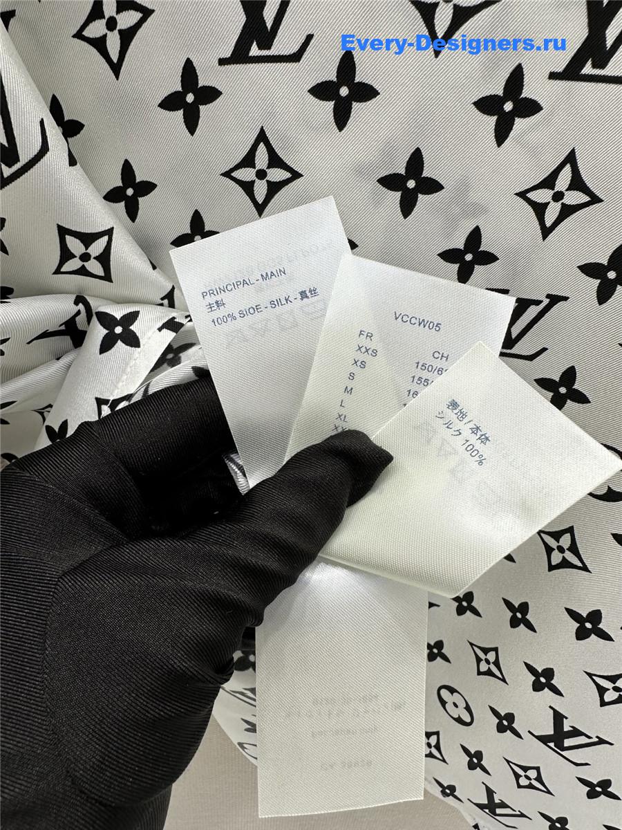 l0vis Vvtt0n monogram silk shirt in white