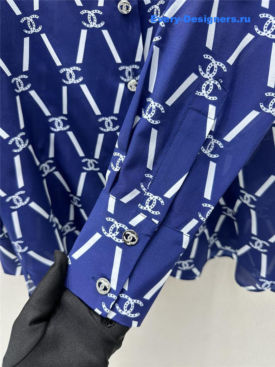 Ch**el blue silk shirt