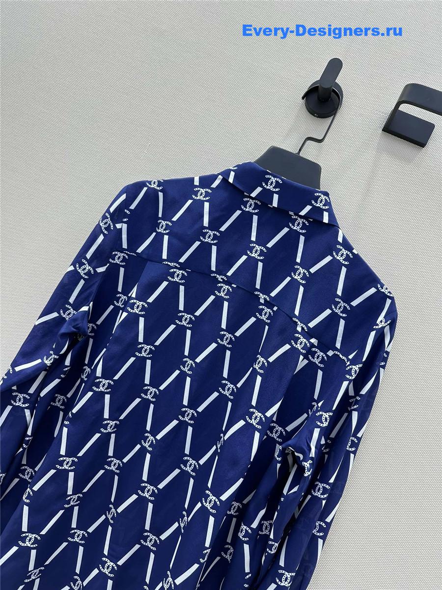 Ch**el blue silk shirt