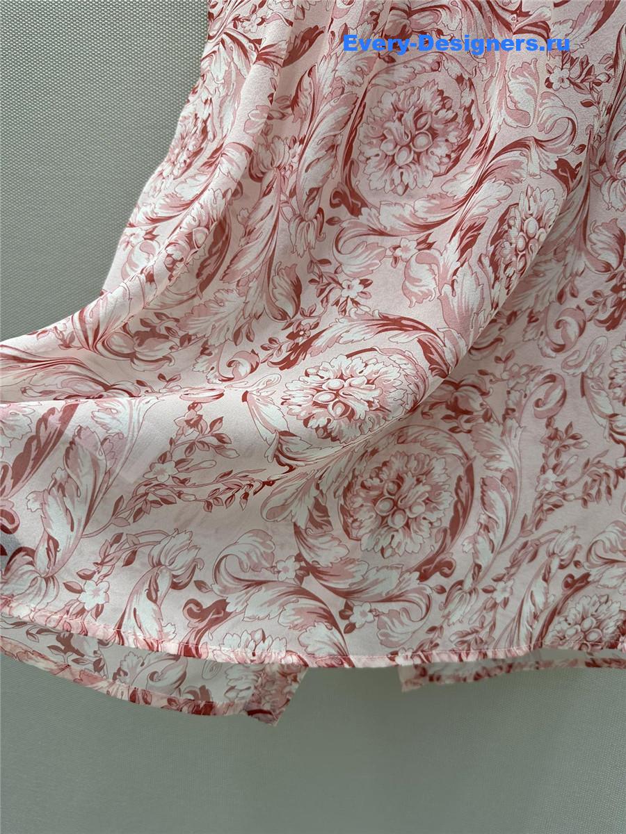 Va1e*ntin0 pink leopard silk top