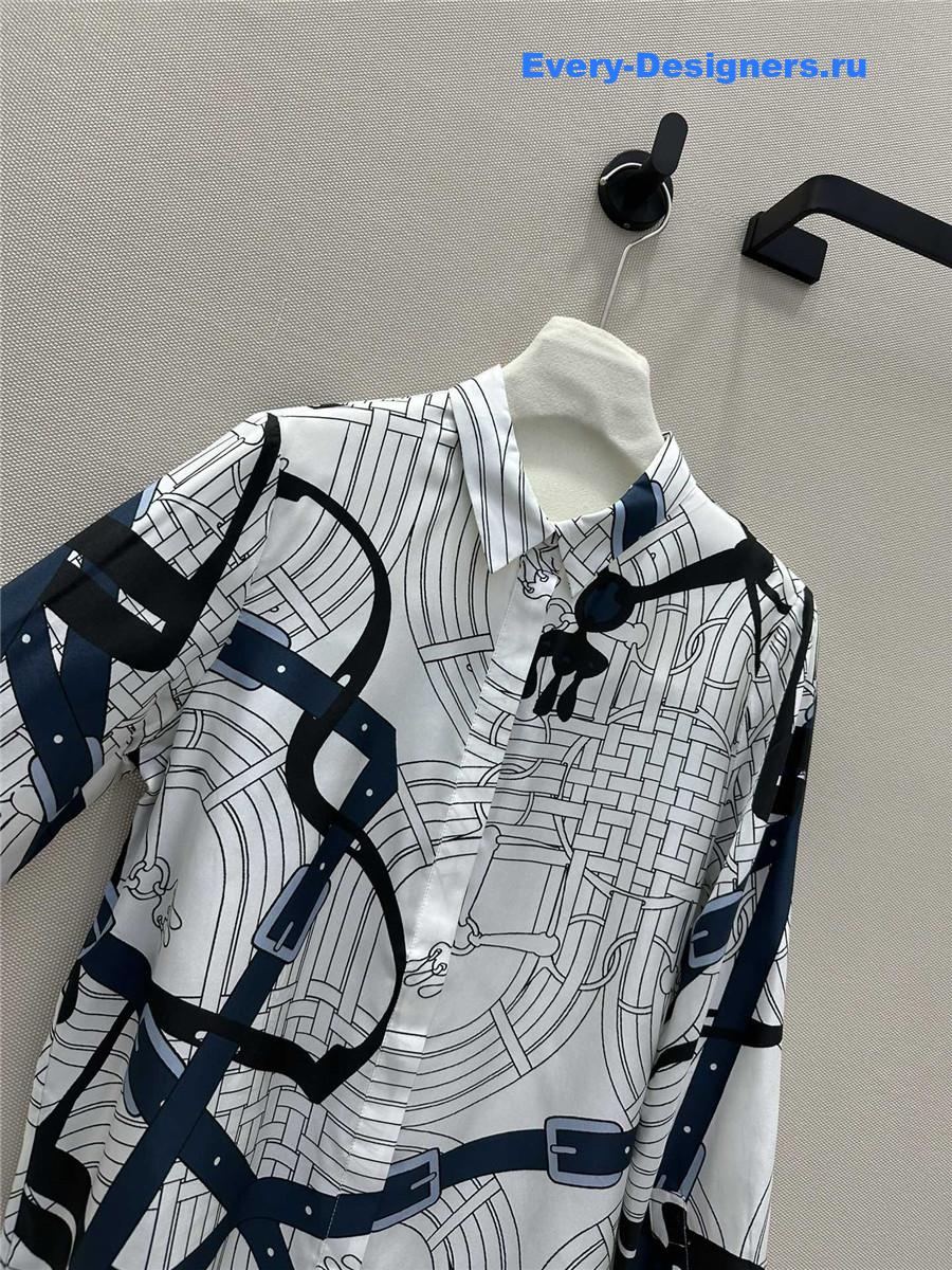 H**me5 chain rope silk shirt