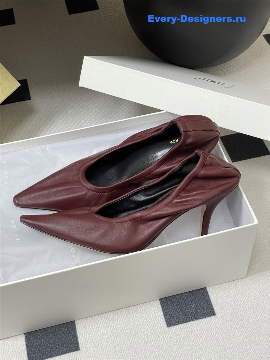 The R0w liisa burgundy leather pumps