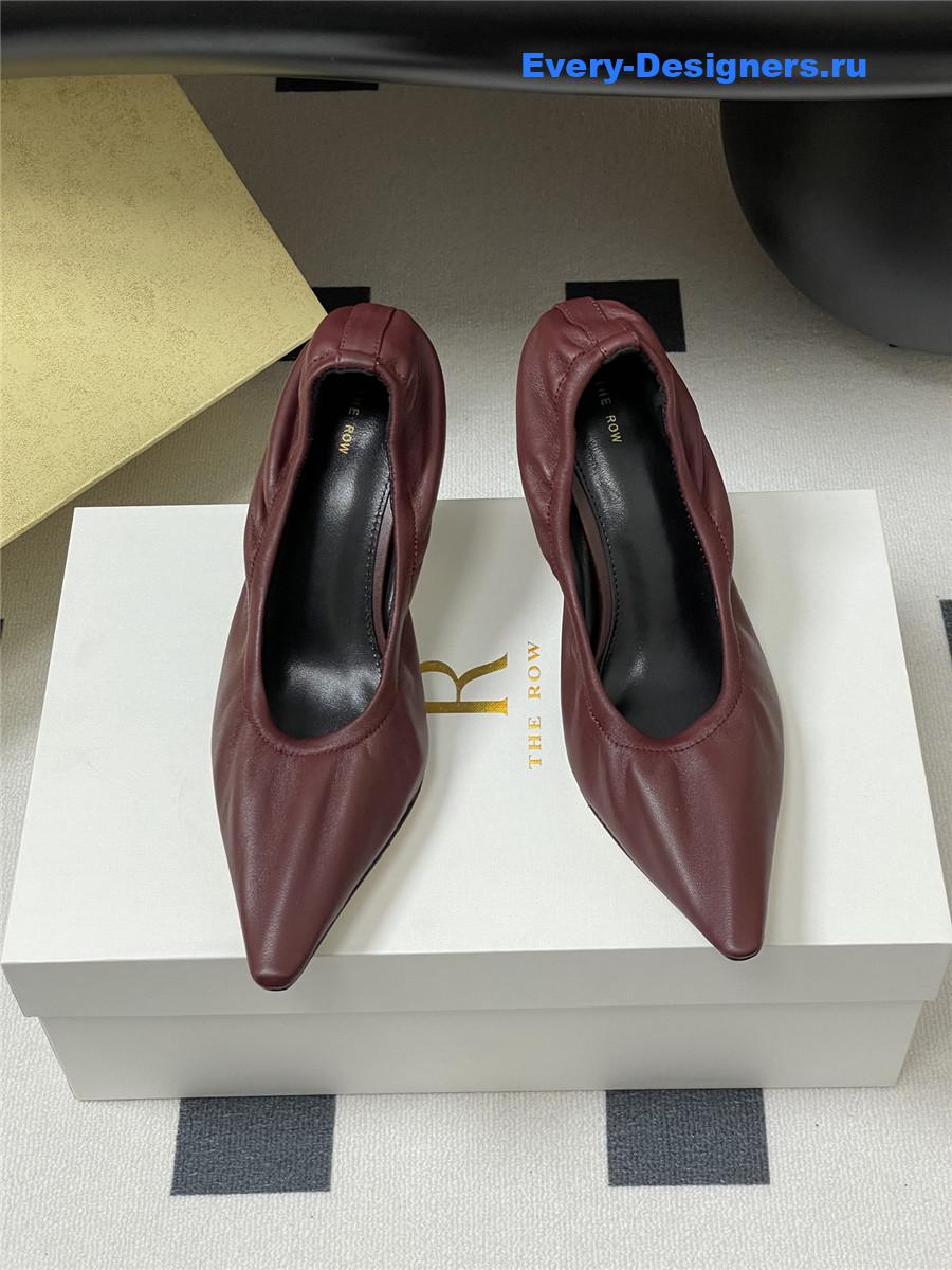 The R0w liisa burgundy leather pumps