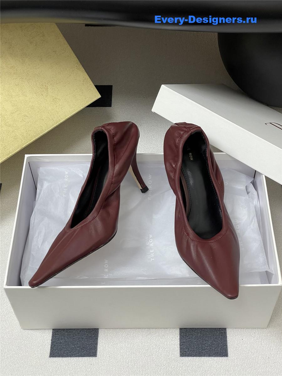 The R0w liisa burgundy leather pumps