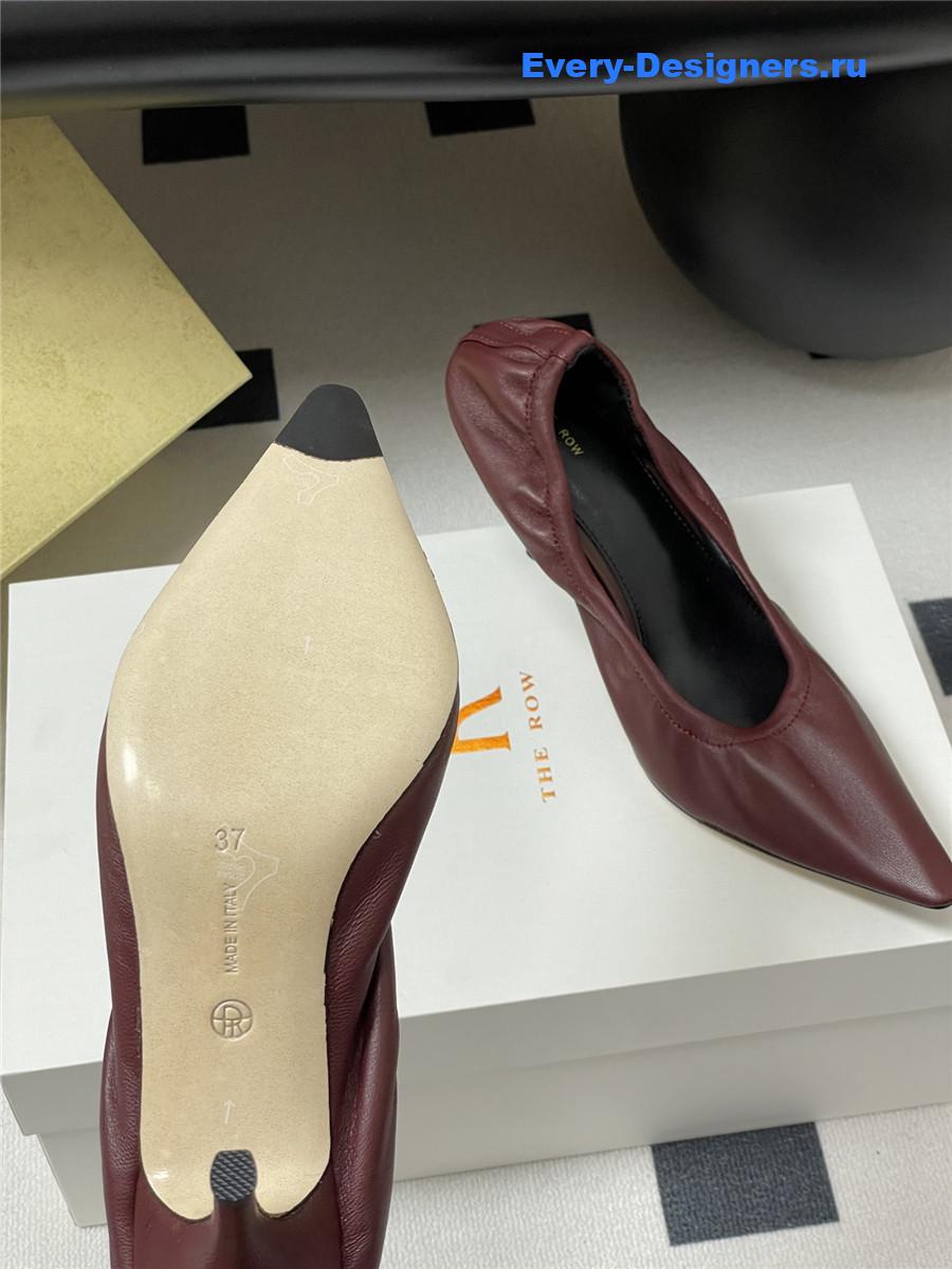 The R0w liisa burgundy leather pumps