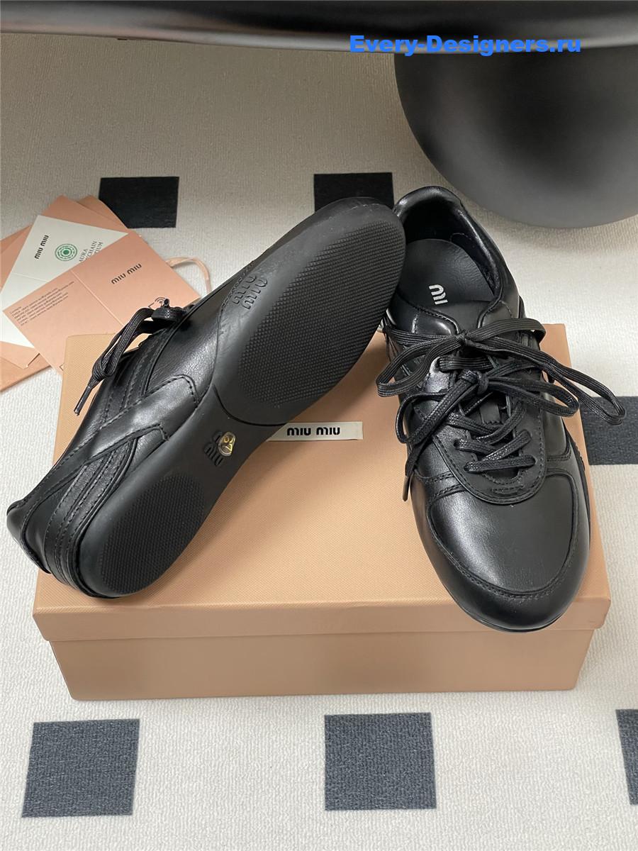 Miu Miu Black Mary Jane Sneakers