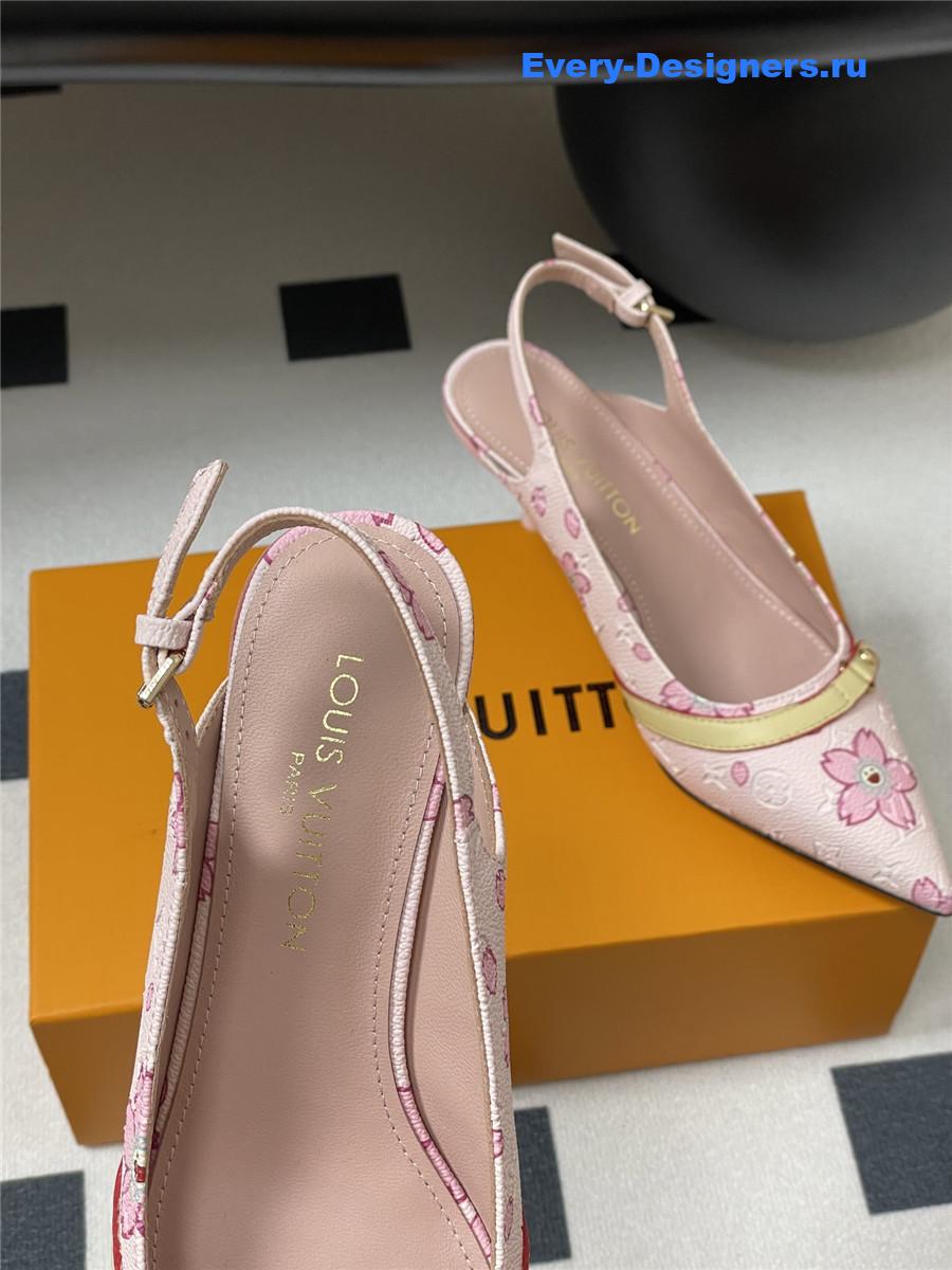 l0vis Vvtt0n pink sakura slingbacks