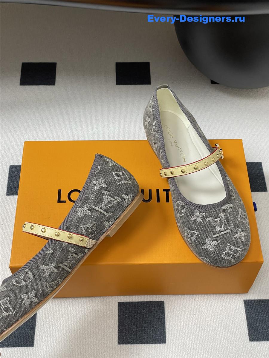 l0vis Vvtt0n grey denim romy flats
