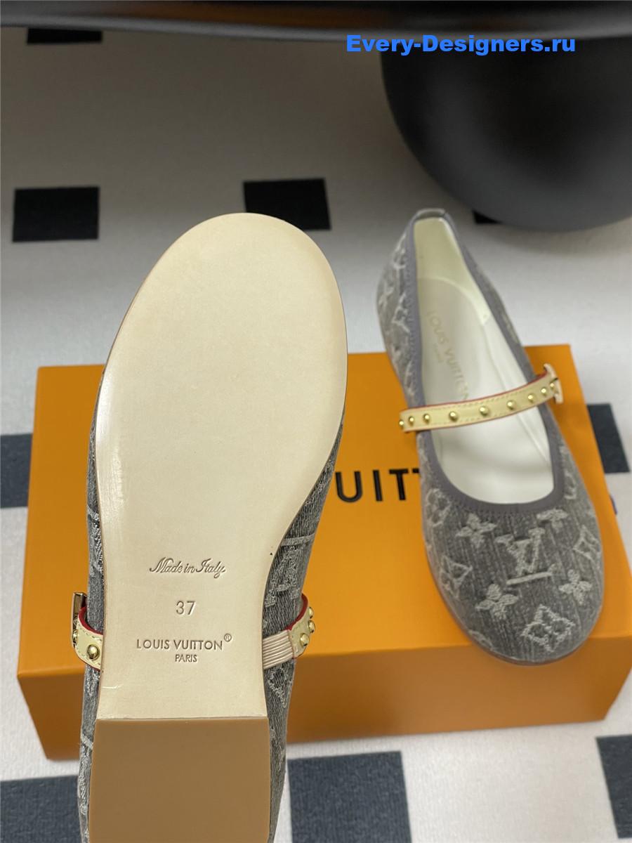 l0vis Vvtt0n grey denim romy flats