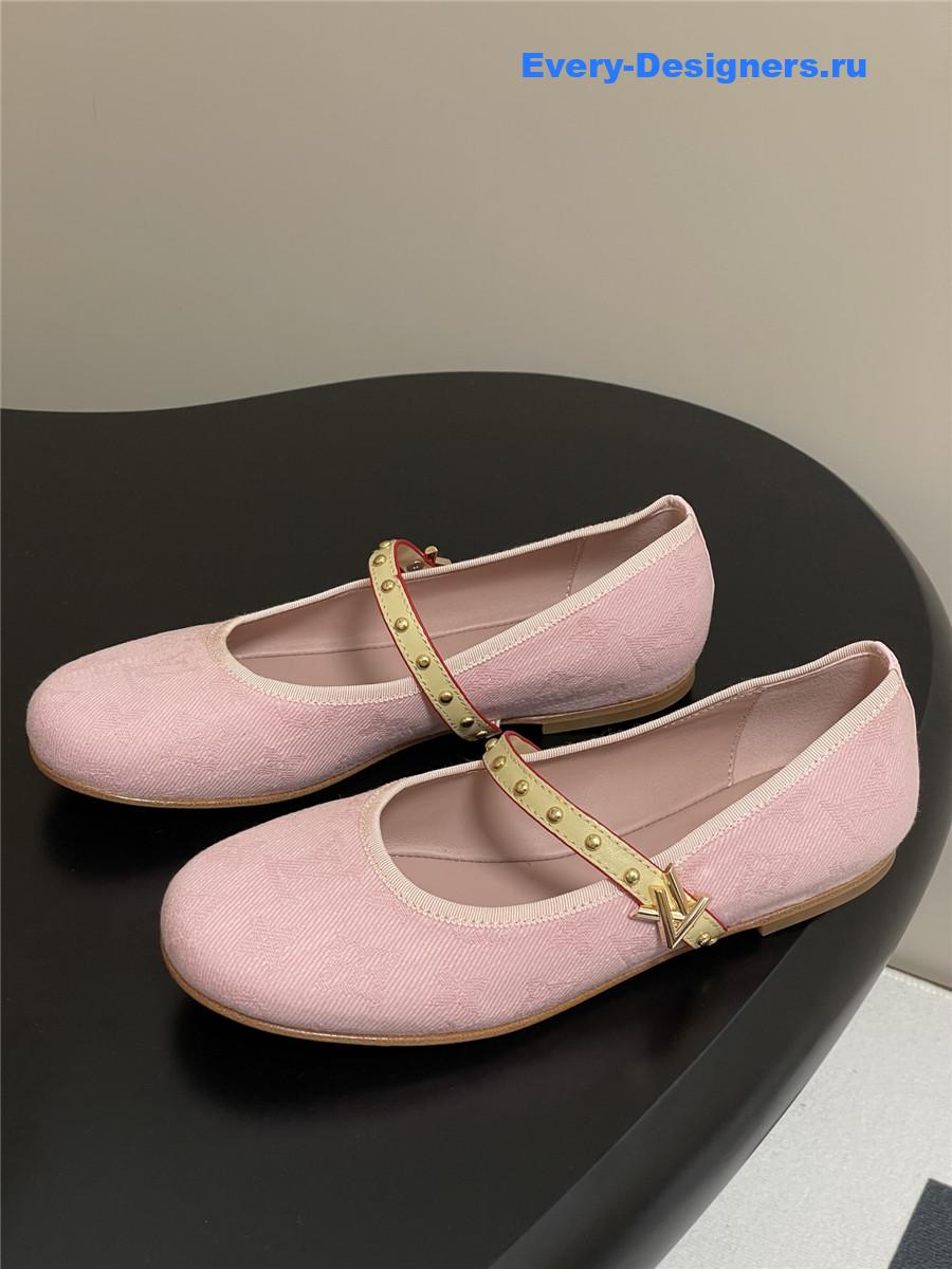 l0vis Vvtt0n pink denim romy flats