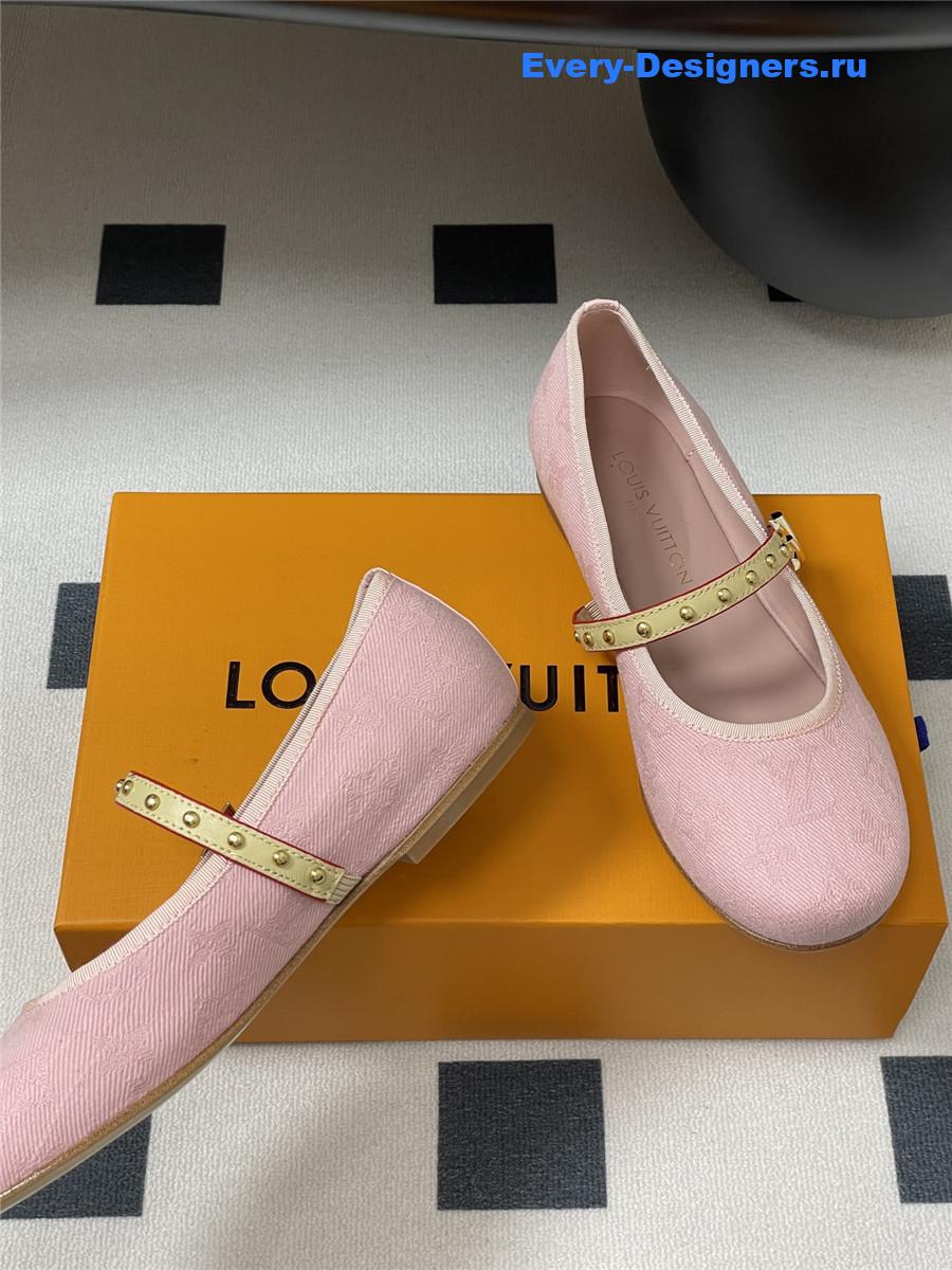 l0vis Vvtt0n pink denim romy flats