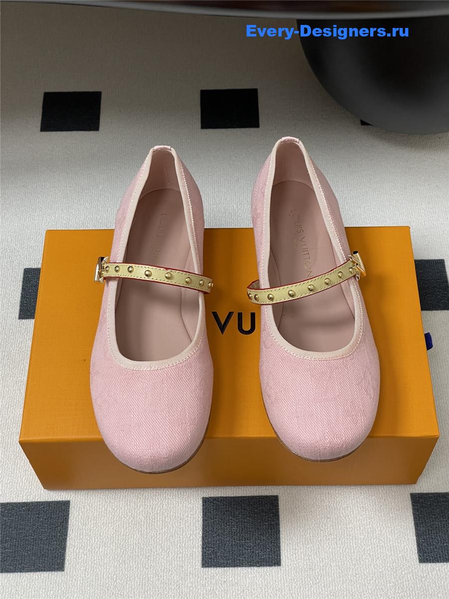l0vis Vvtt0n pink denim romy flats