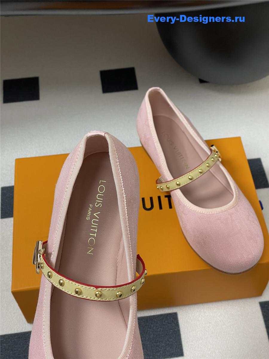 l0vis Vvtt0n pink denim romy flats