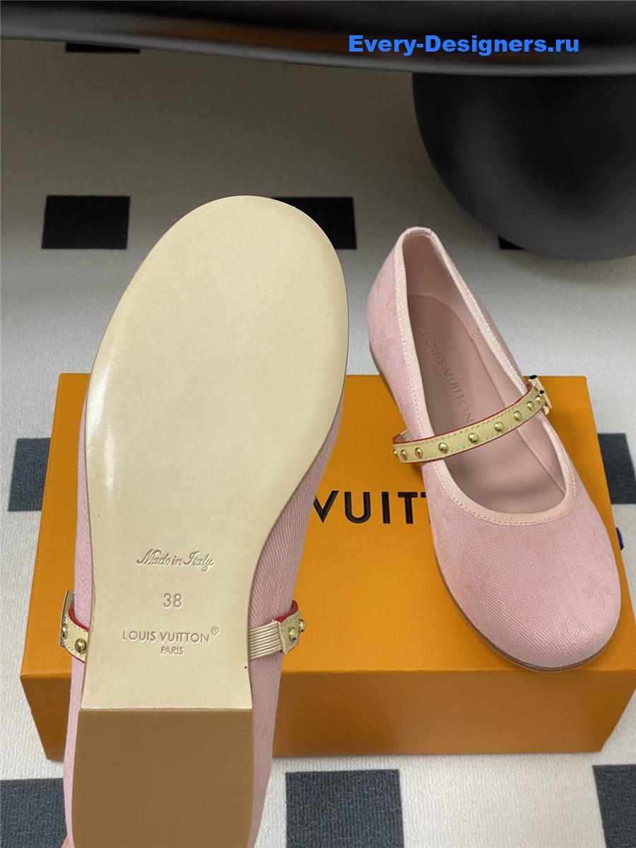 l0vis Vvtt0n pink denim romy flats