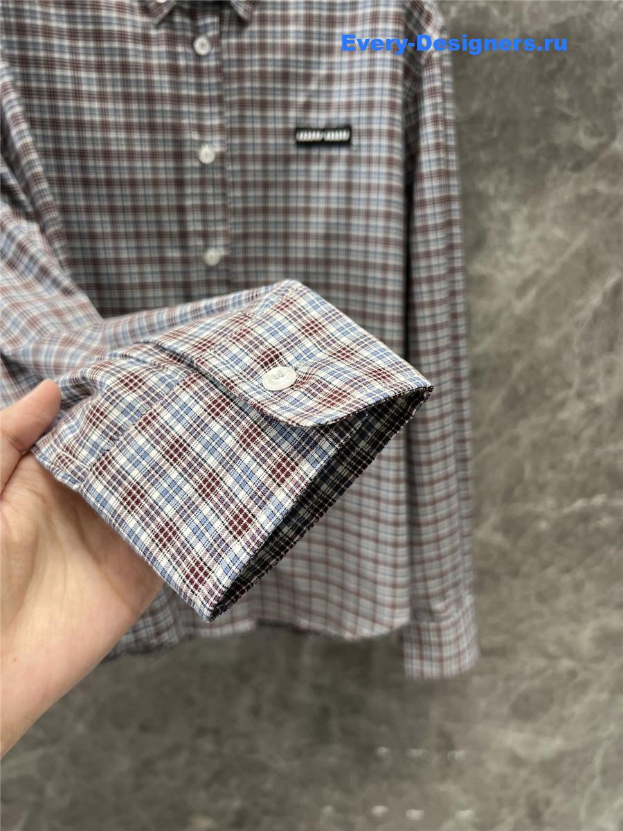 Miu Miu Checked Cord Shirt