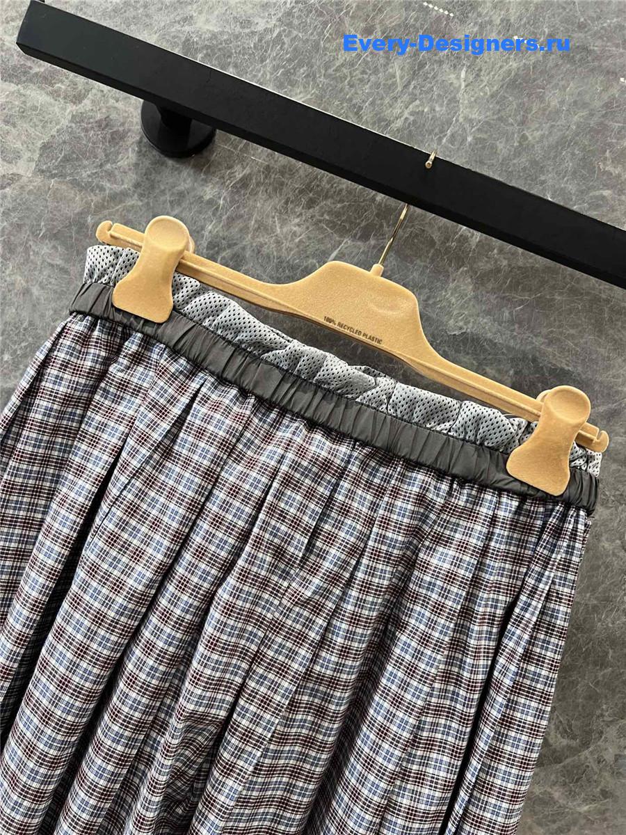 Miu Miu Checked Cord Skirt