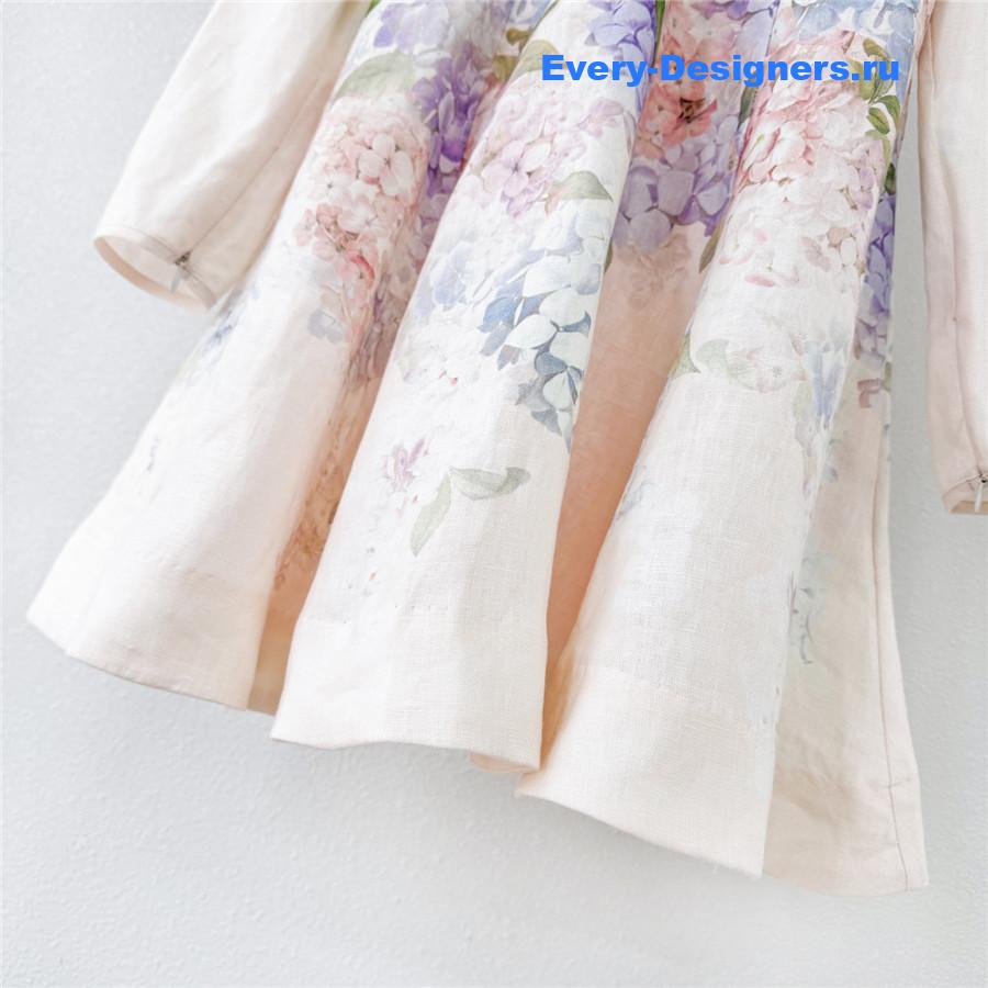 Zimm Hydrangea Puff Sleeve Dress